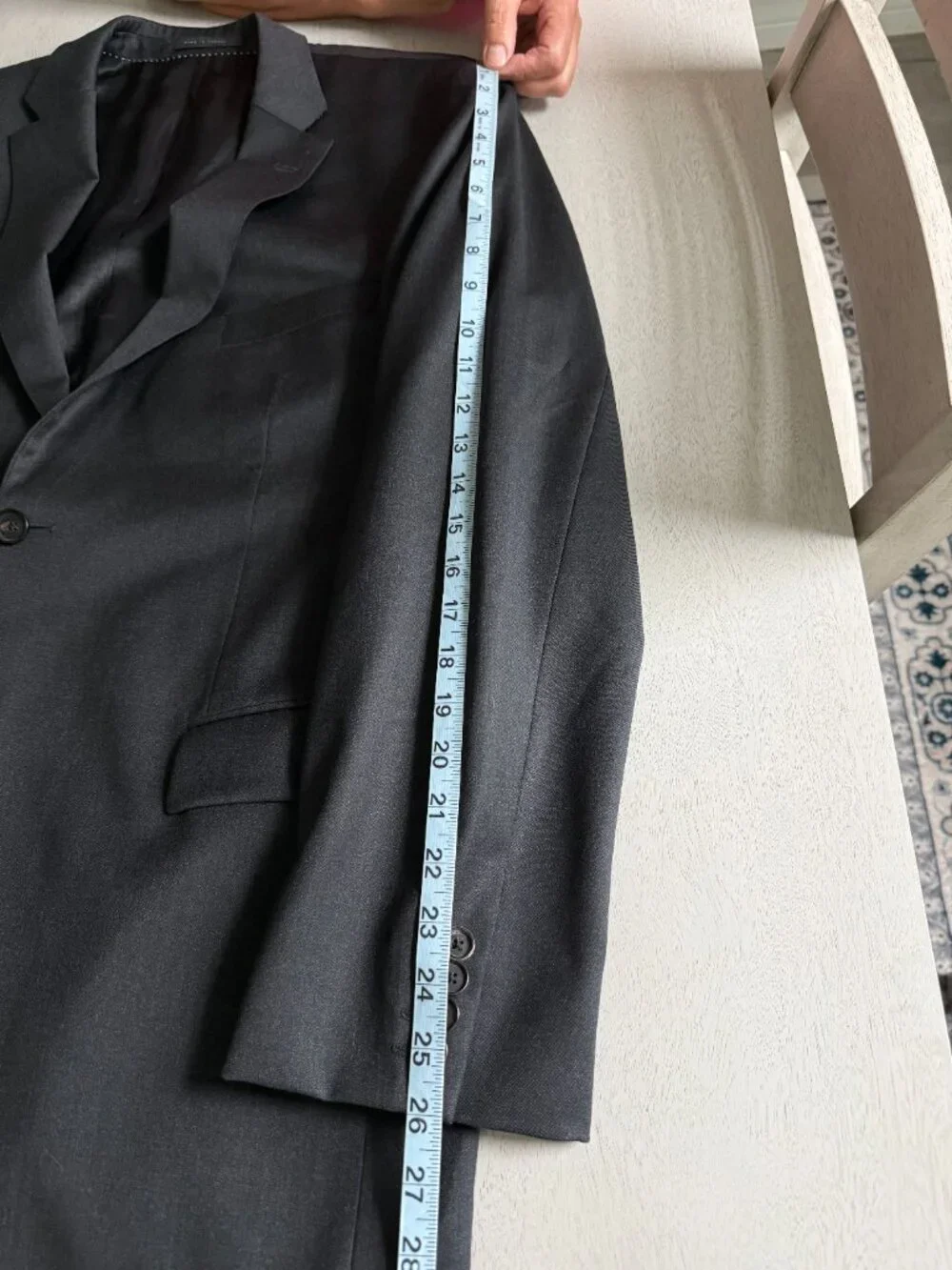 Hugo Boss Men's Suit, 44R, Charcoal Gray, Super 100s